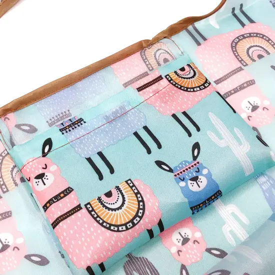 Wrapables Foldable Tote Nylon Reusable Grocery Bag (Set of 2) Llamas {5}