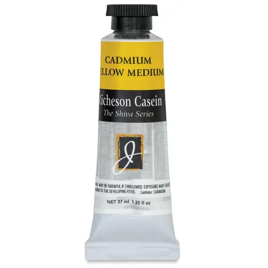 Richeson Casein Paint the Shiva Series - Cadmium Yellow Medium, 37 ml tube {1}