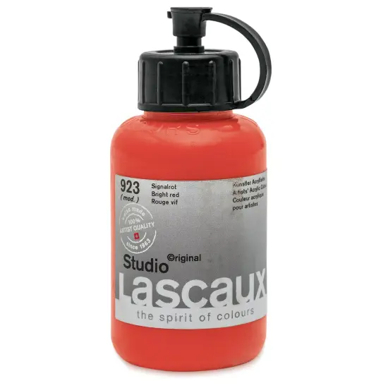 Lascaux Studio Acrylics - Bright Red, 85 ml bottle {1}