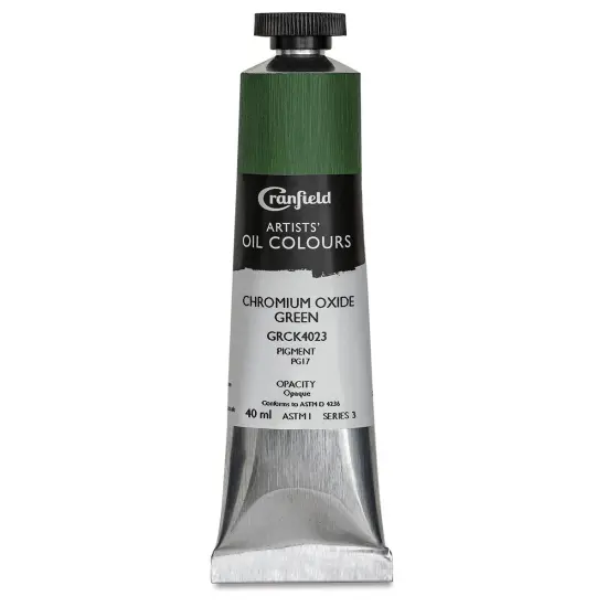 Cranfield Artists' Oils - Chromium Oxide Green, 40 ml, Tube {1}