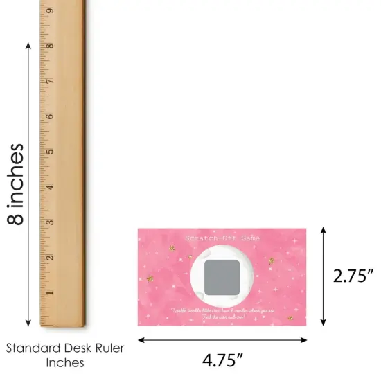 Big Dot of Happiness Pink Twinkle Twinkle Little Star - Baby Shower or Birthday Party Game Scratch Off Cards - 22 Count {7}