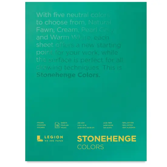 Legion Stonehenge Drawing Paper Pad - 9" x 12", Multi Color, 15 Sheets {2}