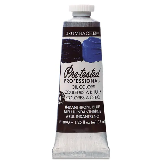 Grumbacher Pre-Tested Artists' Oil Color - Indanthrene Blue, 1.25 oz tube {2}