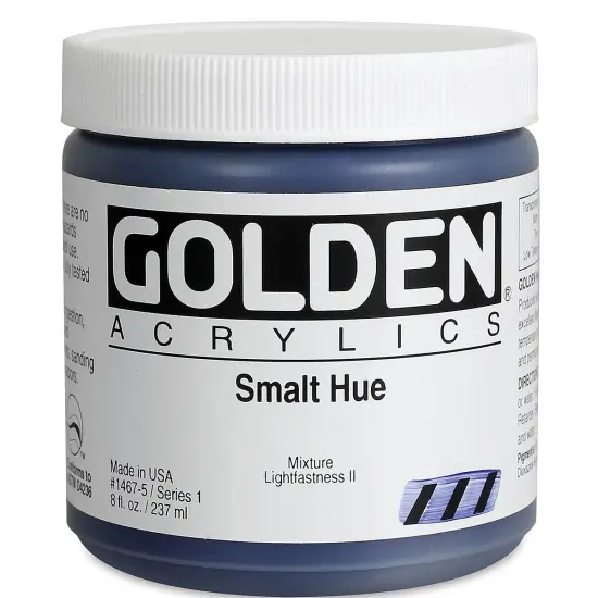 Golden Heavy Body Artist Acrylics - Smalt Historic Hue, 8 oz Jar {2}