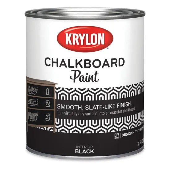 Krylon Chalkboard Paint - Brush On, Black, 32 oz can {2}