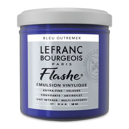 Lefranc & Bourgeois Flashe Vinyl Paint - Ultramarine Blue, 125 ml jar {2}