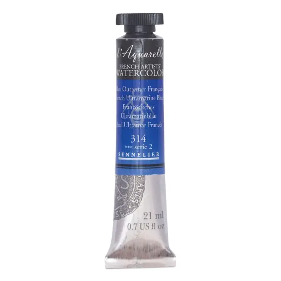 Sennelier French Artists' Watercolor - French Ultramarine Blue, 21 ml, Tube {1}