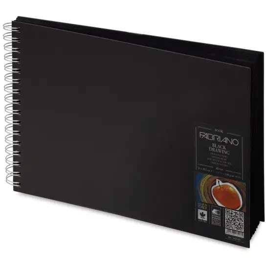 Fabriano Sketchbook - 8-1/4" x 11-3/4", Black, Hardcover {2}