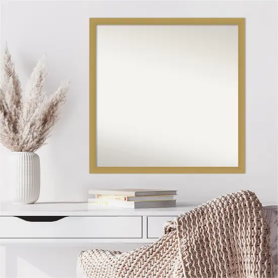 Amanti Art Non-Beveled Wall Mirror, Grace Brushed Gold Narrow Frame Grace Brushed Nickel Narrow Frame {7}