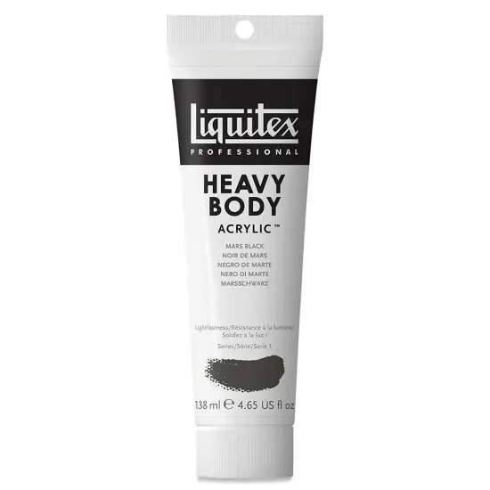 Liquitex Heavy Body Artist Acrylics - Mars Black, 4.65 oz Tube {1}