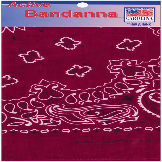 Carolina Hav-A-Hank Paisley Bandanna 22"X22" {1}