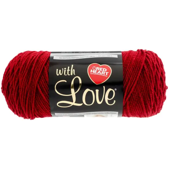 Multipack of 12 - Red Heart With Love Yarn-Berry Red {2}
