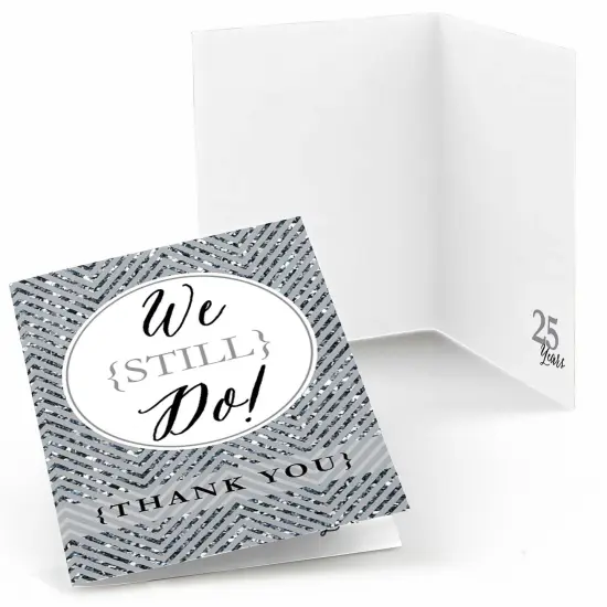 Big Dot of Happiness We Still Do - 25th Wedding Anniversary - Party Thank You Cards (8 count) {1}
