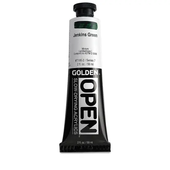 Golden Open Acrylics - Jenkins Green, 2 oz Tube {2}