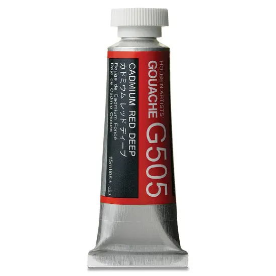 Holbein Artists' Gouache - Cadmium Red Deep, 15 ml tube {2}