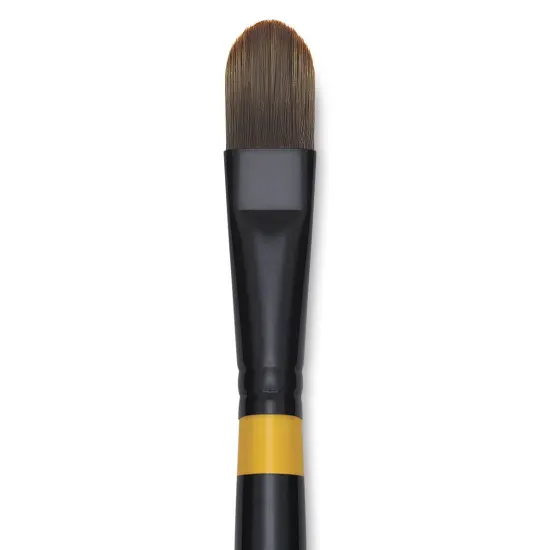 Utrecht Manglon Synthetic Brush - Filbert, Size 18, Long Handle {1}