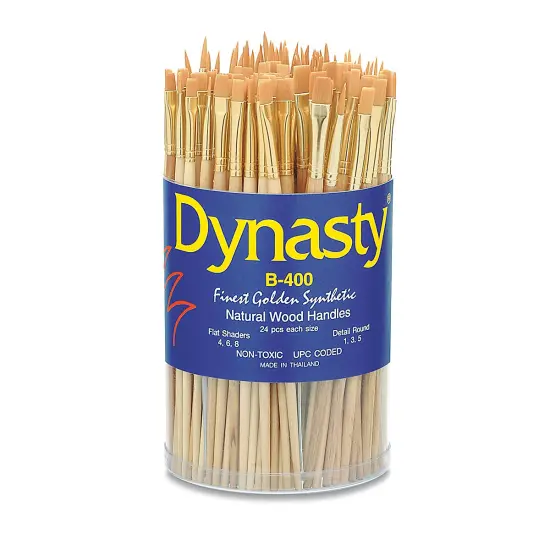 Dynasty Golden Nylon Brush Pack - Canister of 144 {2}