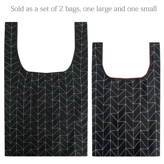 Wrapables JoliBag Collection Reusable Shopping Bag (Set of 2) Geometric {3}