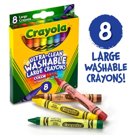 Crayola Large Washable Crayons-8/Pkg {5}
