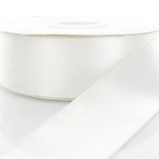 1.5" Double Faced Satin Ribbon White {1}