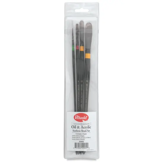 Utrecht Manglon Brushes-Set of 4, Long Handle {1}