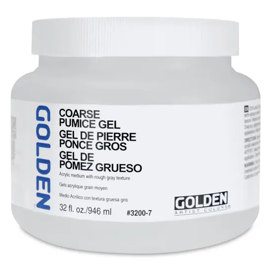 Golden Pumice Gel Medium - Coarse, 32 oz jar {2}