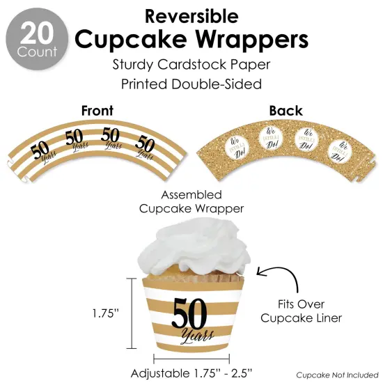 Big Dot of Happiness We Still Do - 50th Wedding Anniversary - Anniversary Party Favors and Cupcake Kit - Fabulous Favor Party Pack - 100 Pieces {6}
