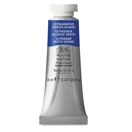 Winsor & Newton Professional Watercolor - Ultramarine Blue (Green Shade), 14 ml Tube {2}