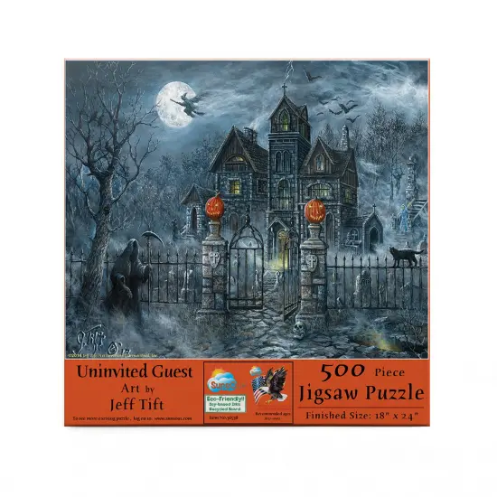 Sunsout Uninvited Guest 500 pc Halloween Jigsaw Puzzle 36538 {4}