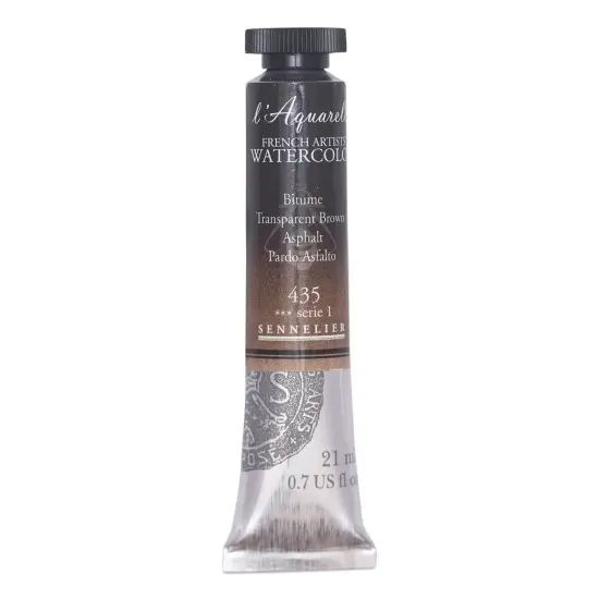 Sennelier French Artists' Watercolor - Transparent Brown, 21 ml Tube {1}
