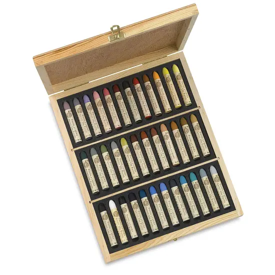 Sennelier Oil Pastel Set - Plein Air Set, Wood Box, Set of 36 {2}