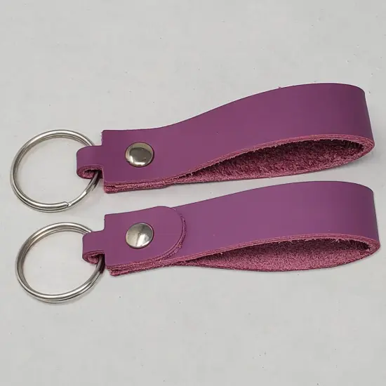 Blank Leather Keychains &ndash; DIY Engraving Kit, Pack of 10 (&frac34;" x 4.5") Lavender {2}