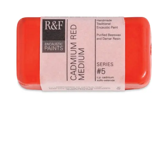R&F Encaustic Paint Block - Cadmium Red Medium, 40 ml block {2}