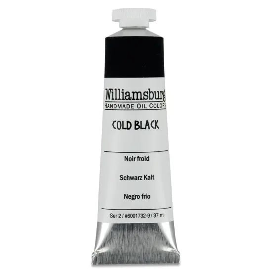 Williamsburg Handmade Oil Paint - Cold Black, 37 ml tube {1}