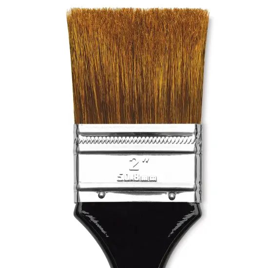 Dynasty Red-Letter Brush - Bristle/Ox Flat, Long Handle, Size 2 {1}