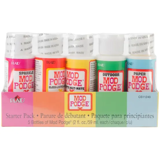 Plaid Mod Podge Starter Pack 5/Pkg-2oz {1}
