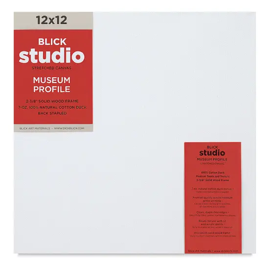 Blick Studio Stretched Cotton Canvas - Museum Profile, 12" x 12" {2}