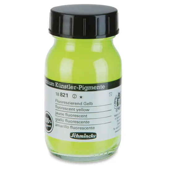Schmincke Pigment - Fluorescent Yellow, 100 ml Jar {1}