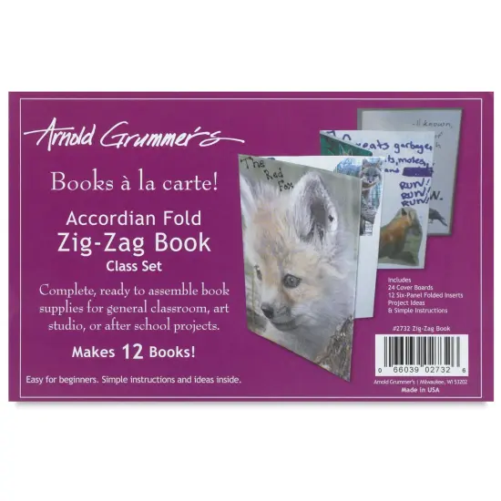 Arnold Grummer's Zig-Zag Book Classroom Pack - 4.25" x 5.75", Pkg of 12 {2}