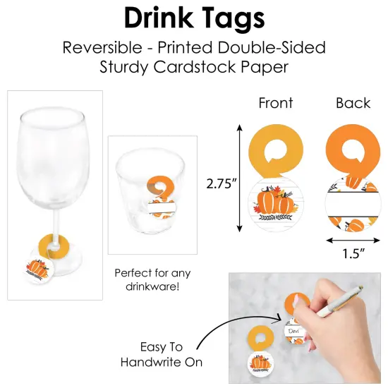 Big Dot of Happiness Fall Pumpkin - Halloween or Thanksgiving Party Paper Charger and Table Decorations - Chargerific Kit - Place Setting for 8 {7}