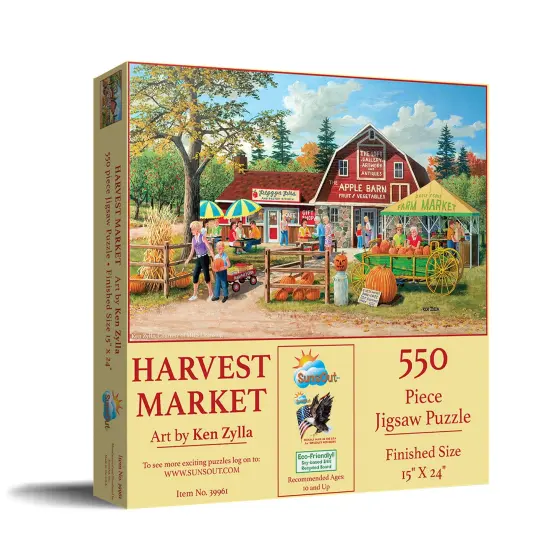 Sunsout Harvest Market 550 pc Halloween Jigsaw Puzzle 39961 {3}