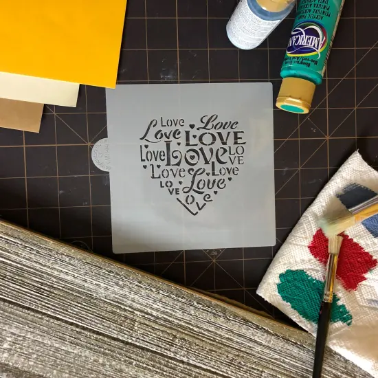 Love Saying Cookie & Craft Stencil | CM044 by Designer Stencils | Cookie Decorating Tools | Baking Stencils for Royal Icing, Airbrush, Dusting Powder | Craft Stencils for Canvas, Paper, Wood | Reusable Food Grade Stencil {3}