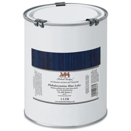 Michael Harding Artists Oil Color - Phthalo Blue Lake, 1 Liter {1}