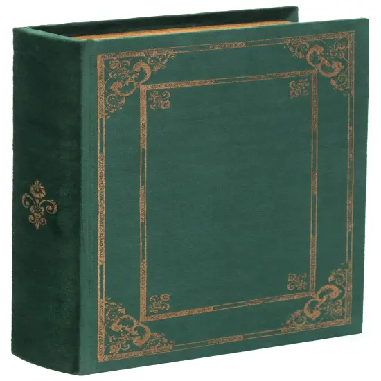 Decorative Vintage Book Shaped Trinket Storage Box Green {5}