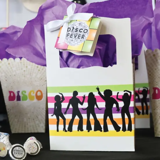 Big Dot of Happiness 70's Disco - 1970's Disco Fever Party Favor Boxes - Set of 12 {7}