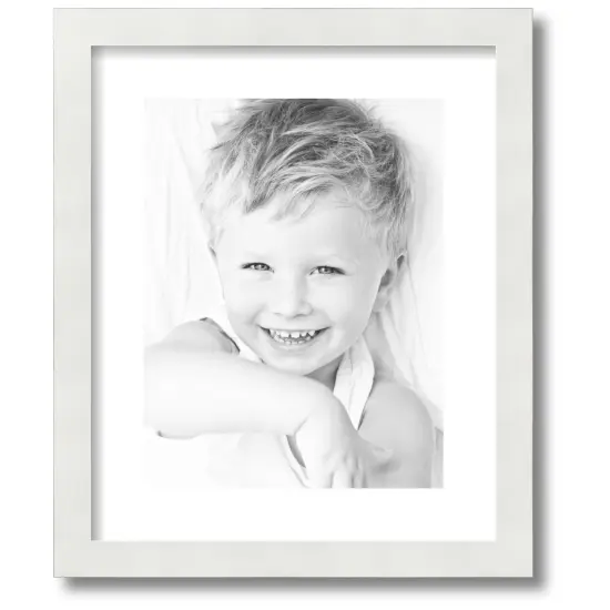 ArtToFrames Collage Photo Picture Frame with 1 - 10x13 inch Openings, Framed in White with Over 62 Mat Color Options and Regular Glass (CSM-3966-641) {1}