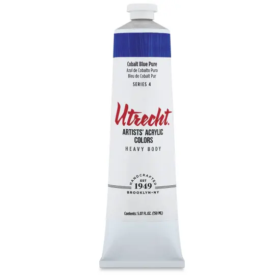 Utrecht Artists' Acrylic Paint - Cobalt Blue Pure, 5 oz tube {2}