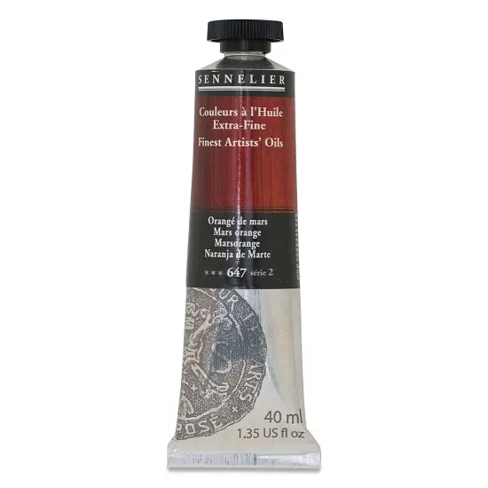 Sennelier Artists' Extra Fine Oil Paint - Mars Orange, 40 ml tube {2}
