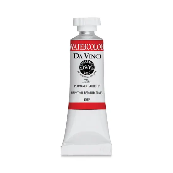 Da Vinci Artists' Permanent Watercolor - Naphthol Red (Mid-Tone), 15 ml tube {1}