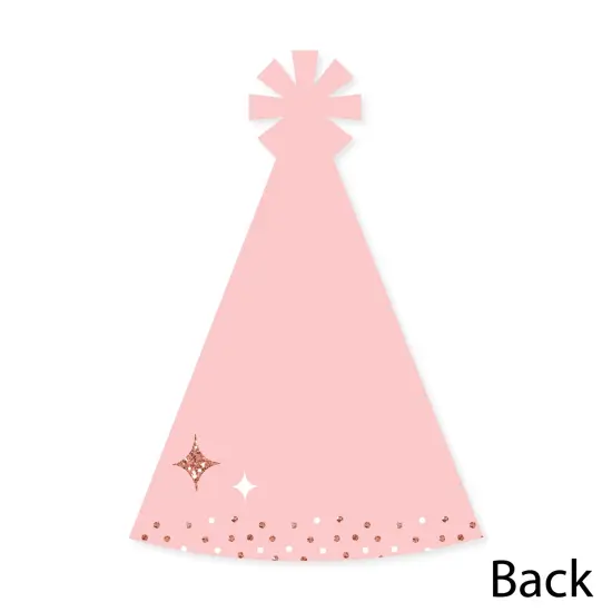 Big Dot of Happiness Pink Rose Gold Birthday - Shaped Thank You Cards - Happy Birthday Party Thank You Note Cards with Envelopes - Set of 12 {6}